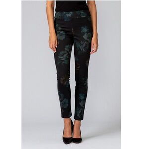 Anthropologie Level 99 Botanica Mid-Rise Trousers Womens 28 Ankle Dark Floral